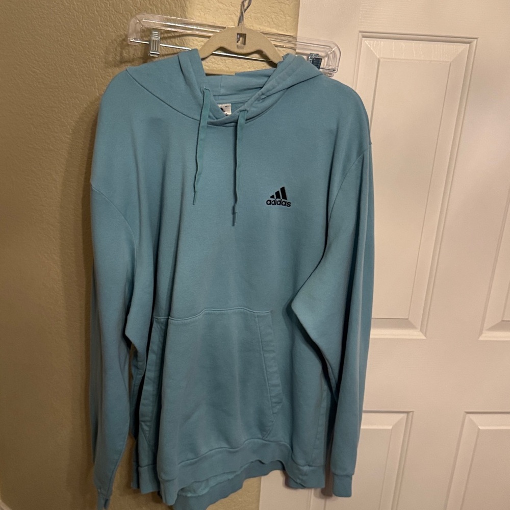 Adidas Light Blue Pullover Hoodie 4XL